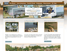 Tablet Screenshot of chesnutbayresort.com